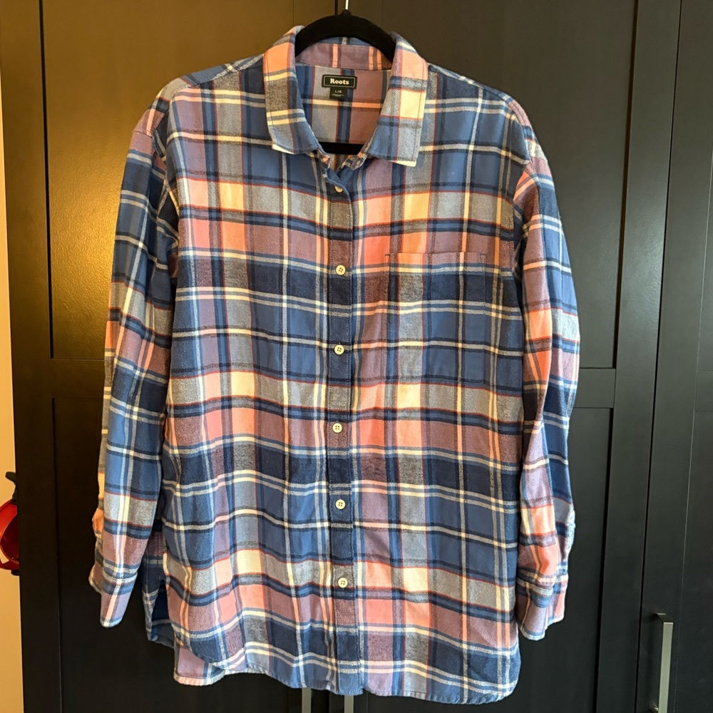 Roots Flannel Button Down Long Sleeve